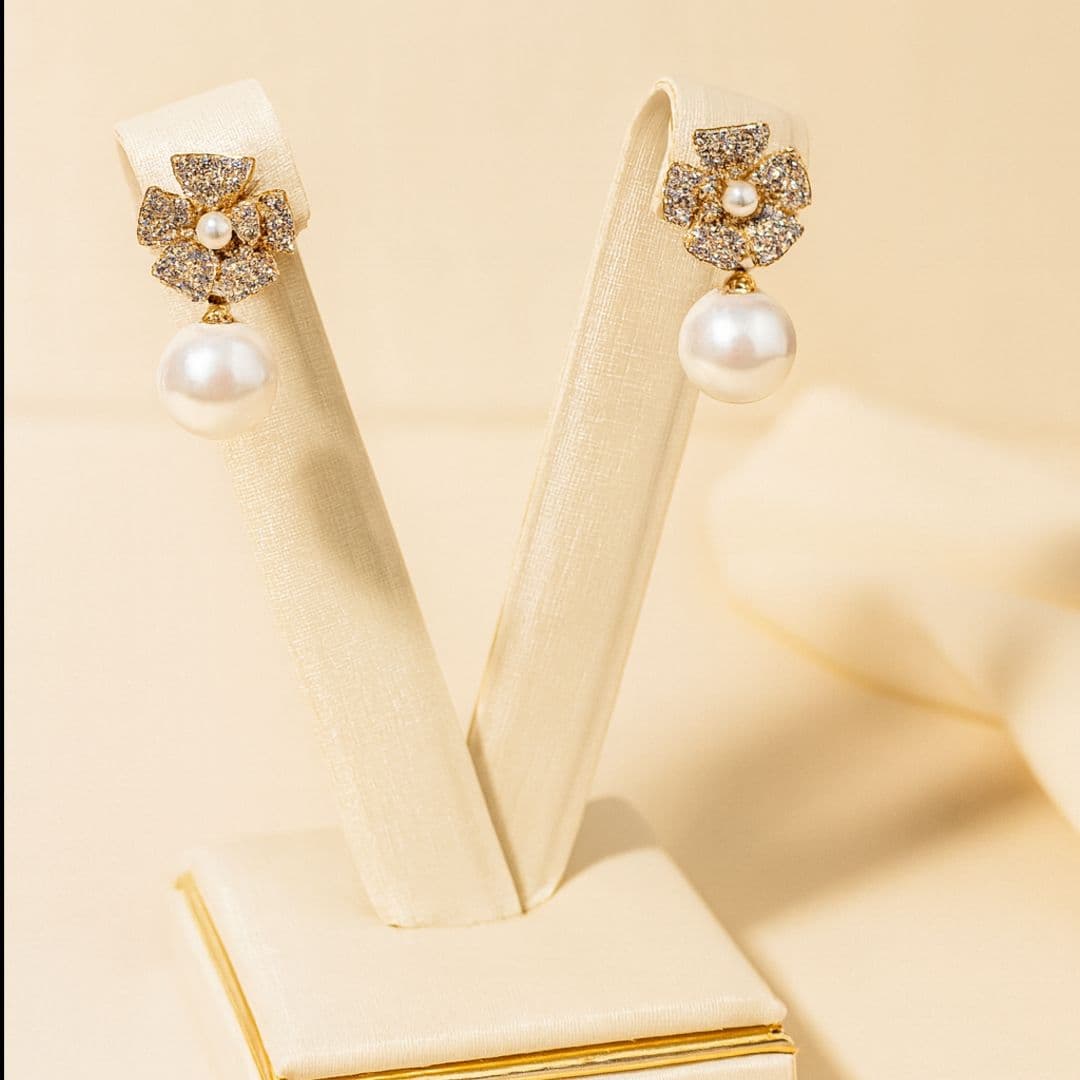 Brinco Flor e Perola