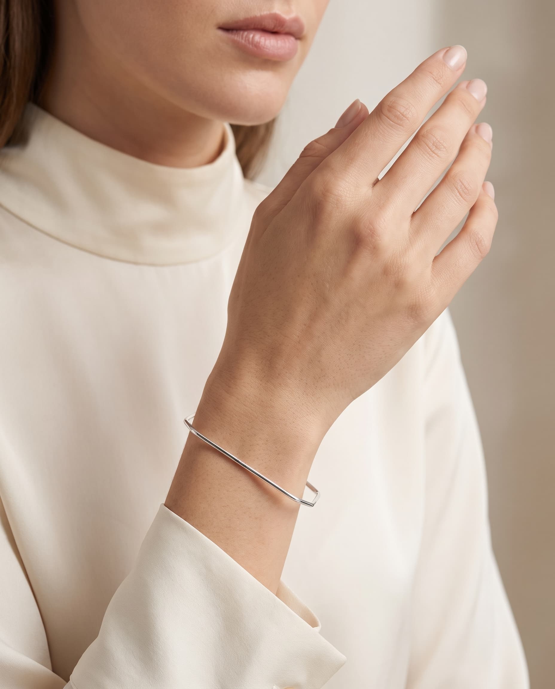 Pulseira Quadrada Prata